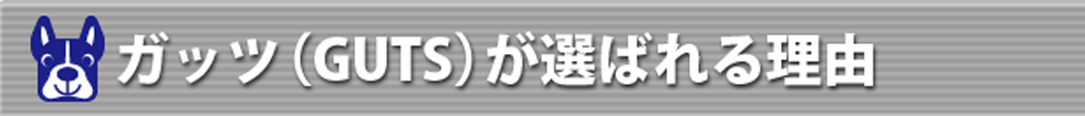 ガッツが選ばれる理由
